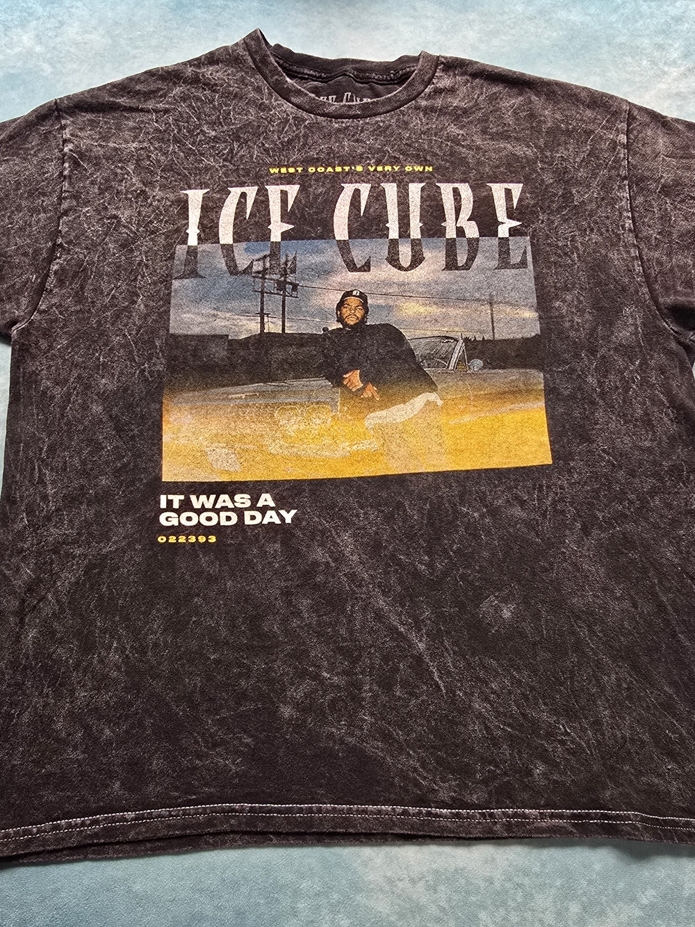 Ice Cube It Was a Good Day Graphic Tee XL Washed Black Hip Hop Shirt